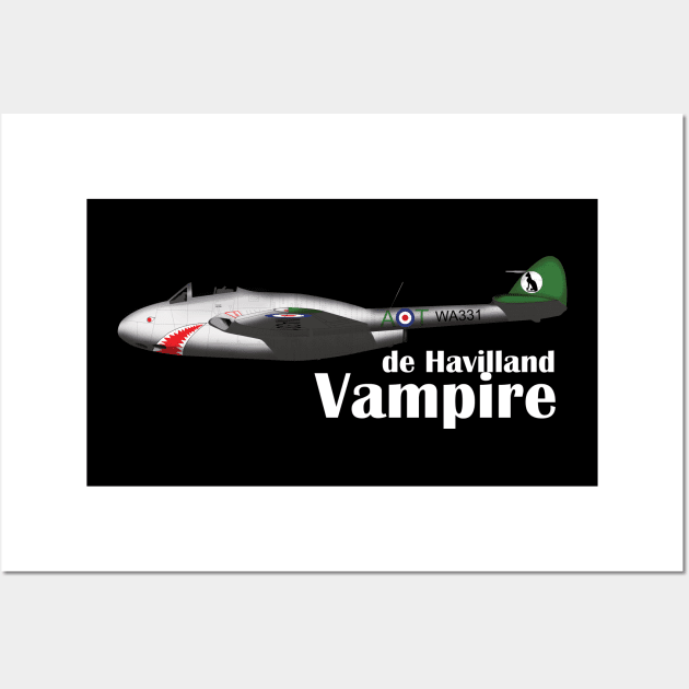 de Havilland Vampire FB.5 Wall Art by BearCaveDesigns